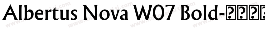 Albertus Nova W07 Bold字体转换